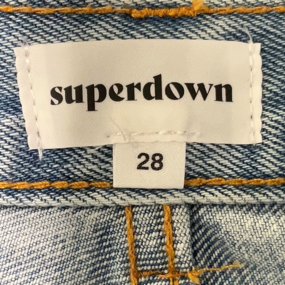 Superdown High Rise Denim Medium Wash High Waist Shorts Women’s 28 - Picture 3 of 5